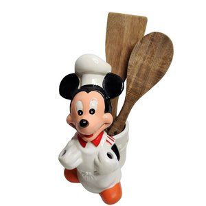 Rare Vintage Walt Disney Mickey Mouse Kitchen Utensil Holder By Hoan LTD